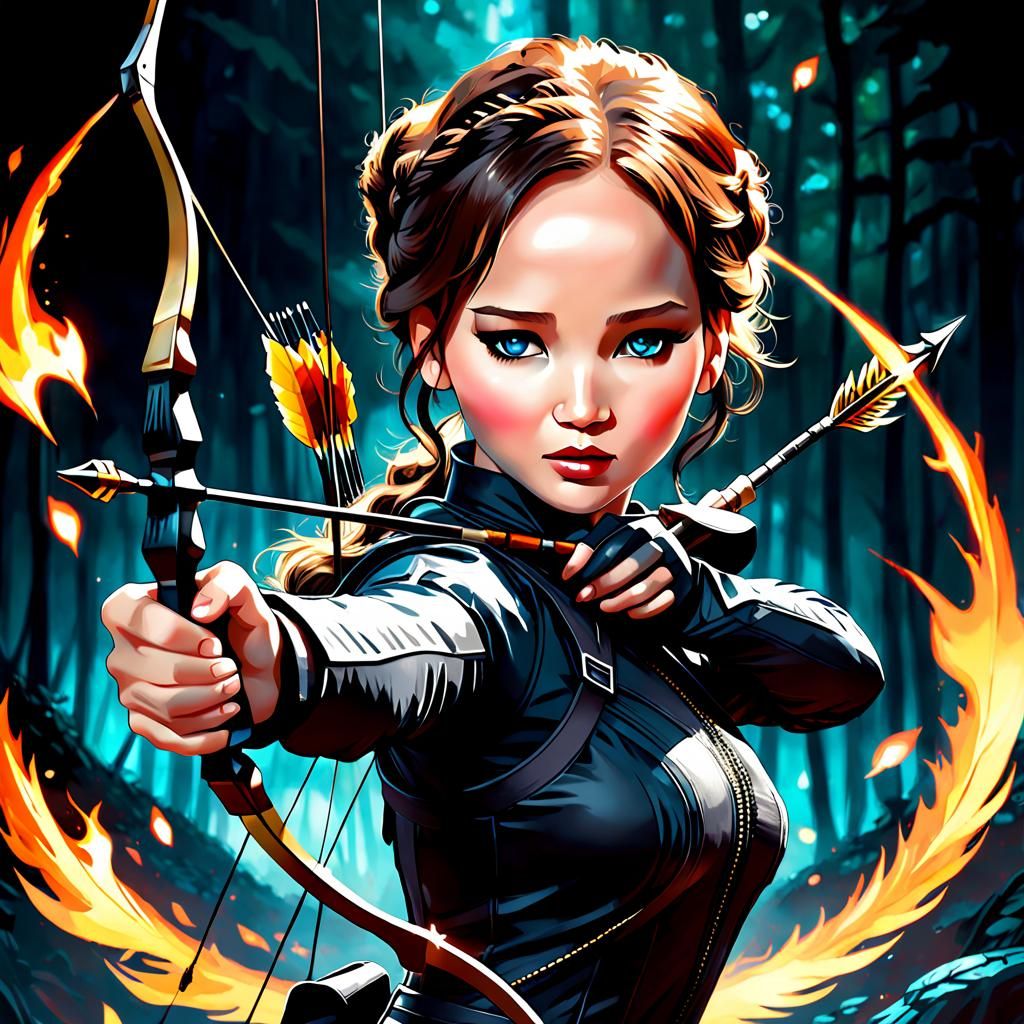 Katniss Everdeen - AI Generated Artwork - NightCafe Creator