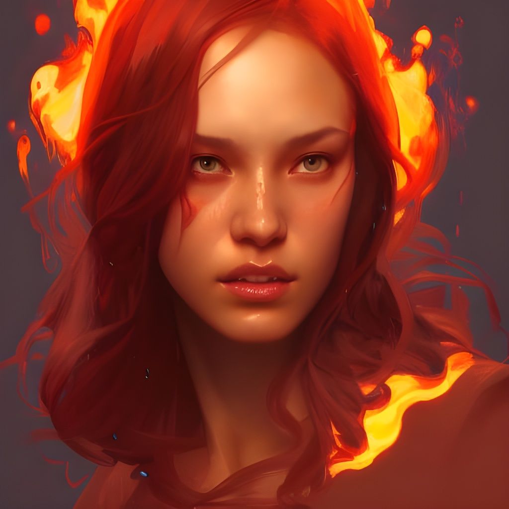 girl in fire : r/nightcafe