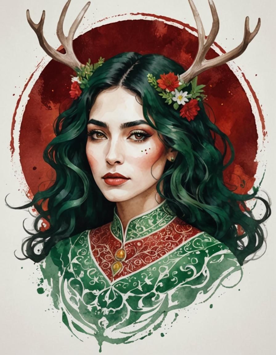 قرن (Qarn) v5 | 🇵🇸 antlers portrait (DreamShaper XL Lightning)