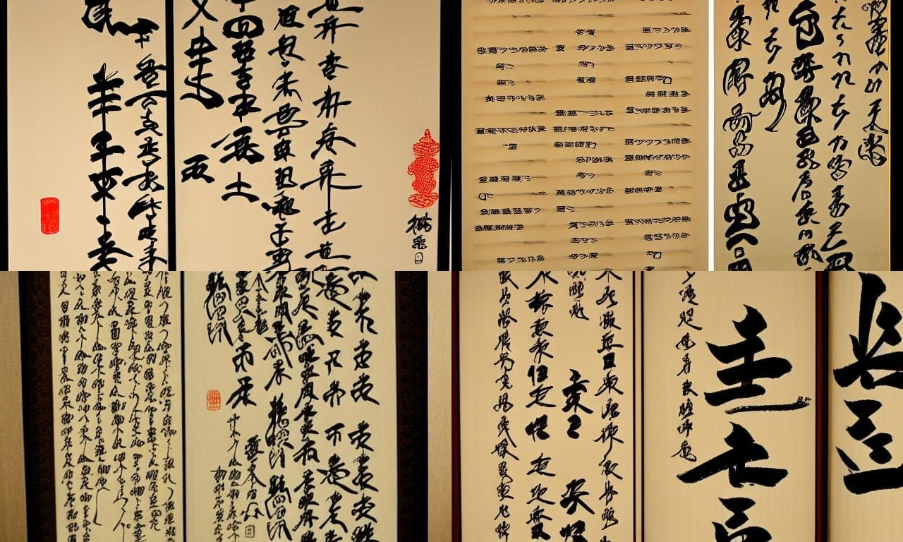 Asian scripture scroll