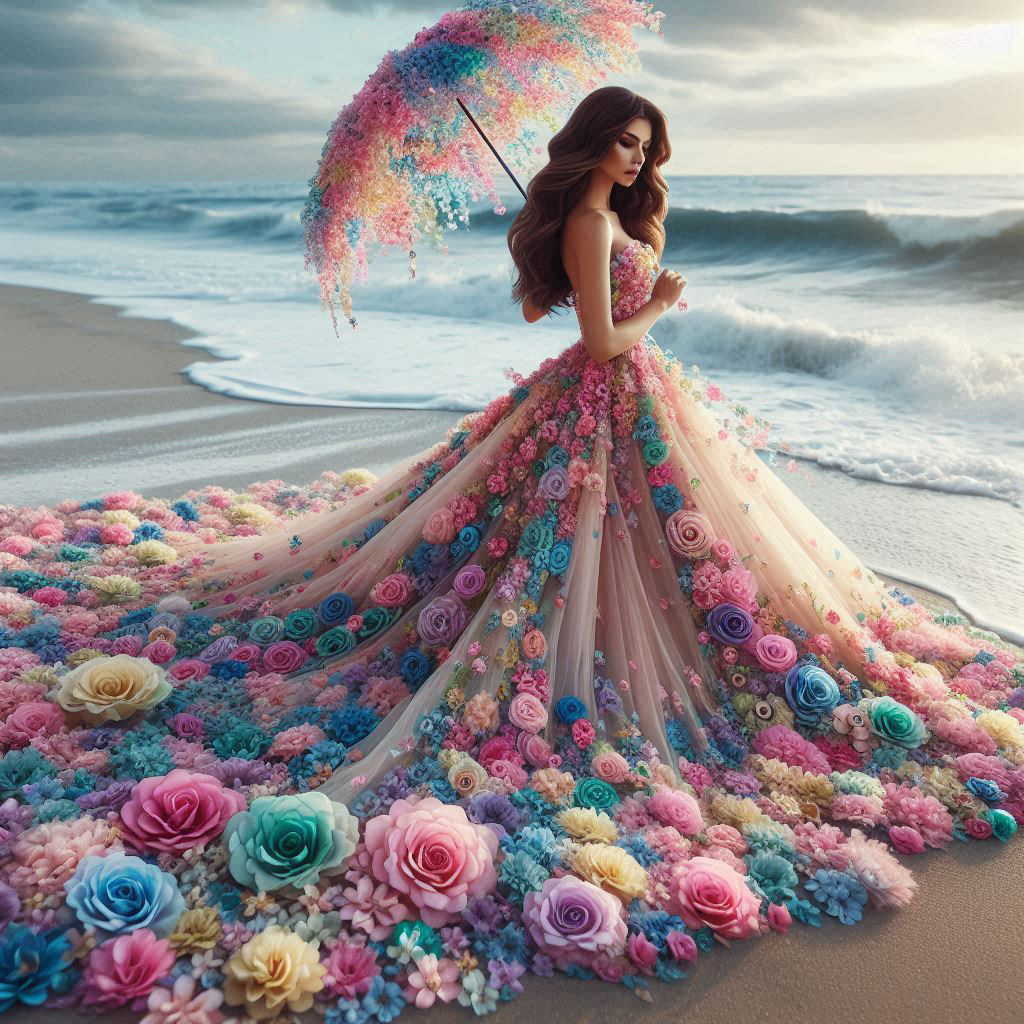 A beach of beautiful flowers