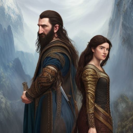 Thorin Oakenshield with Elizabeth Bennet - AI Generated Artwork ...