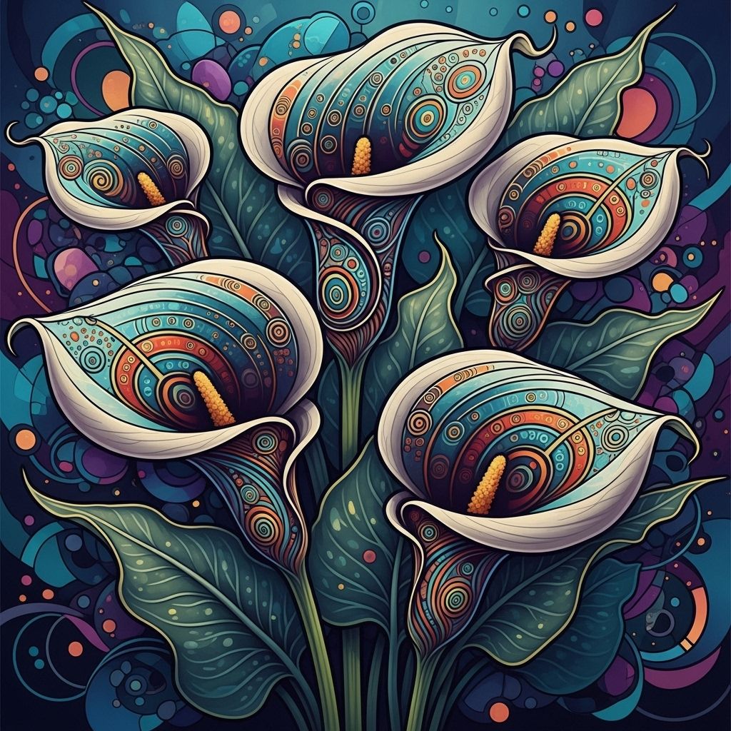 Art Nouveau Calla Lilies