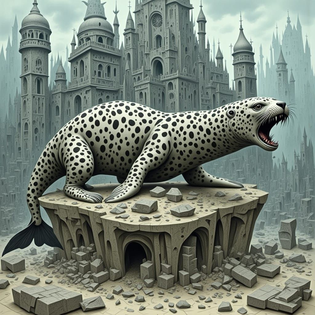 <lora:LA SOMBRA:1.0> Leopard seal