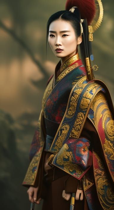 female samurai warrior - AI Generated Artwork - NightCafe Creator