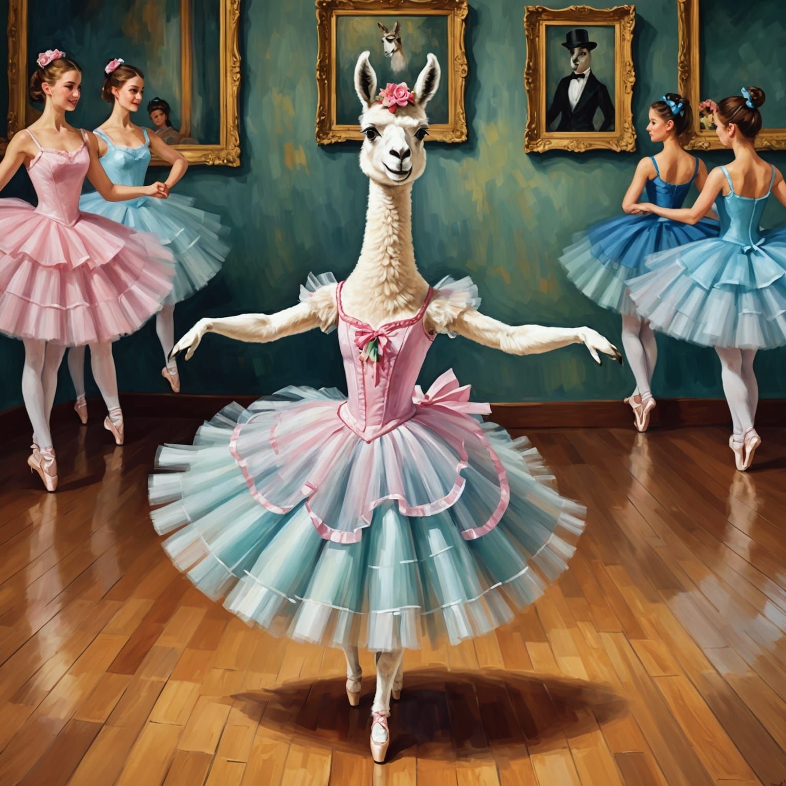 Llama ballerina by Renoir   by @Mr Mrs Meadows