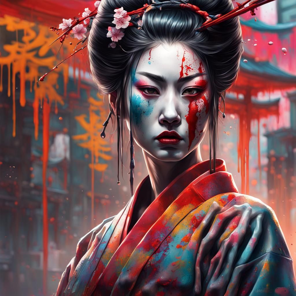 Geisha Assassin - AI Generated Artwork - NightCafe Creator