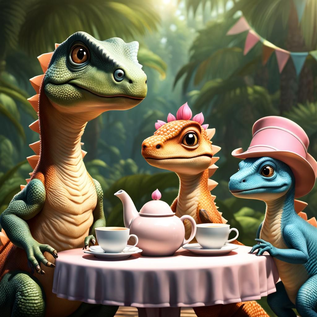 Dino Tea Party   by @Colette Therese