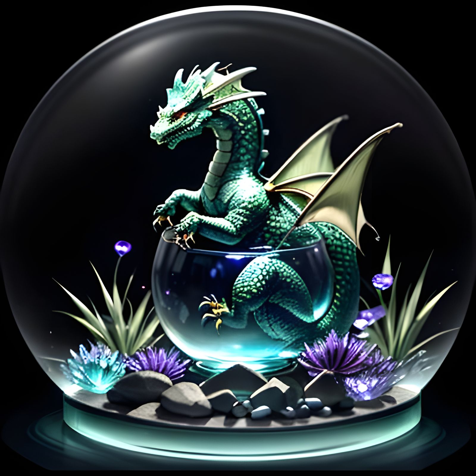 Enchanted Miniature Dragon in a Jewel Box