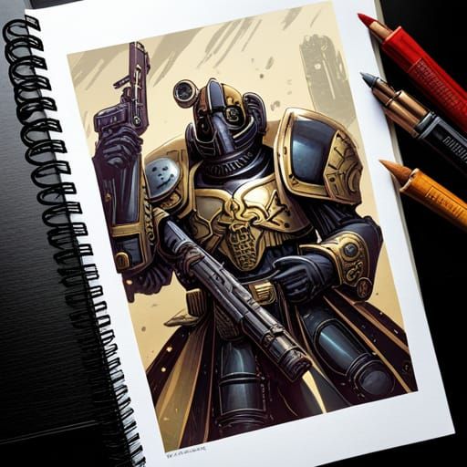 warhammer 40k black and gold armor