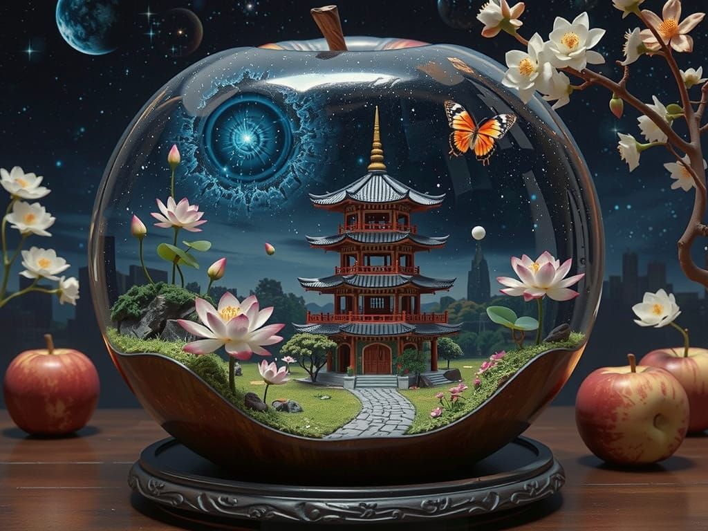 a miniature Japanese garden  by @JoseM