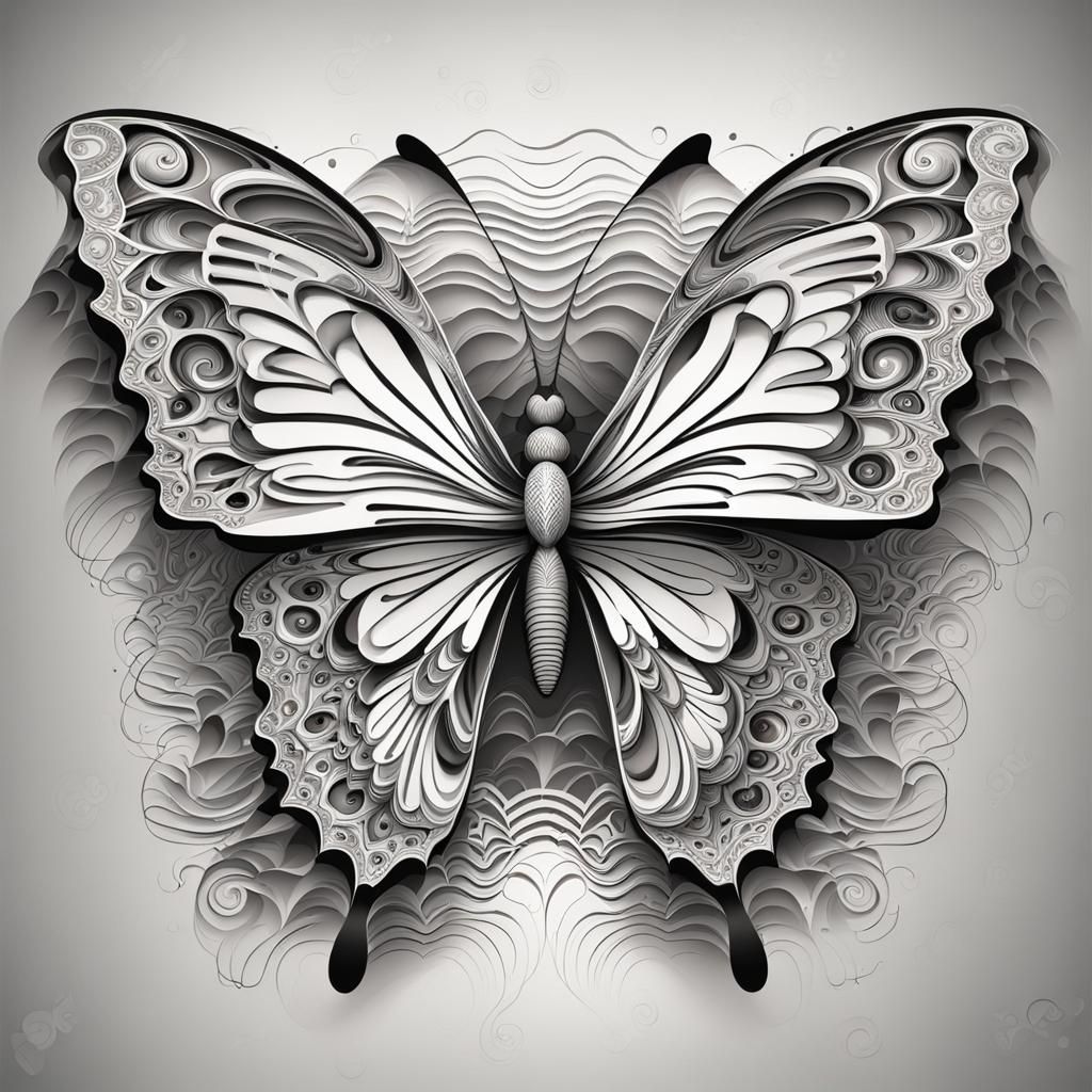 Monochrome Butterfly