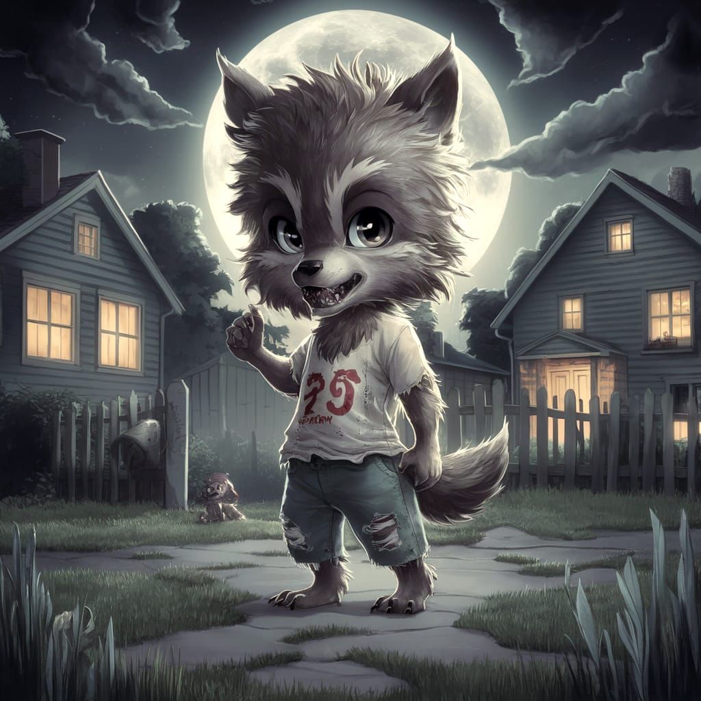 A werewolf so cute that you don’t need to fear the full mon