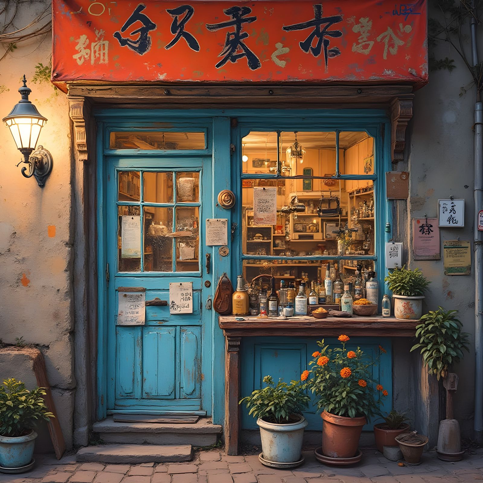 Vibrant Surreal Landscape with Emojis