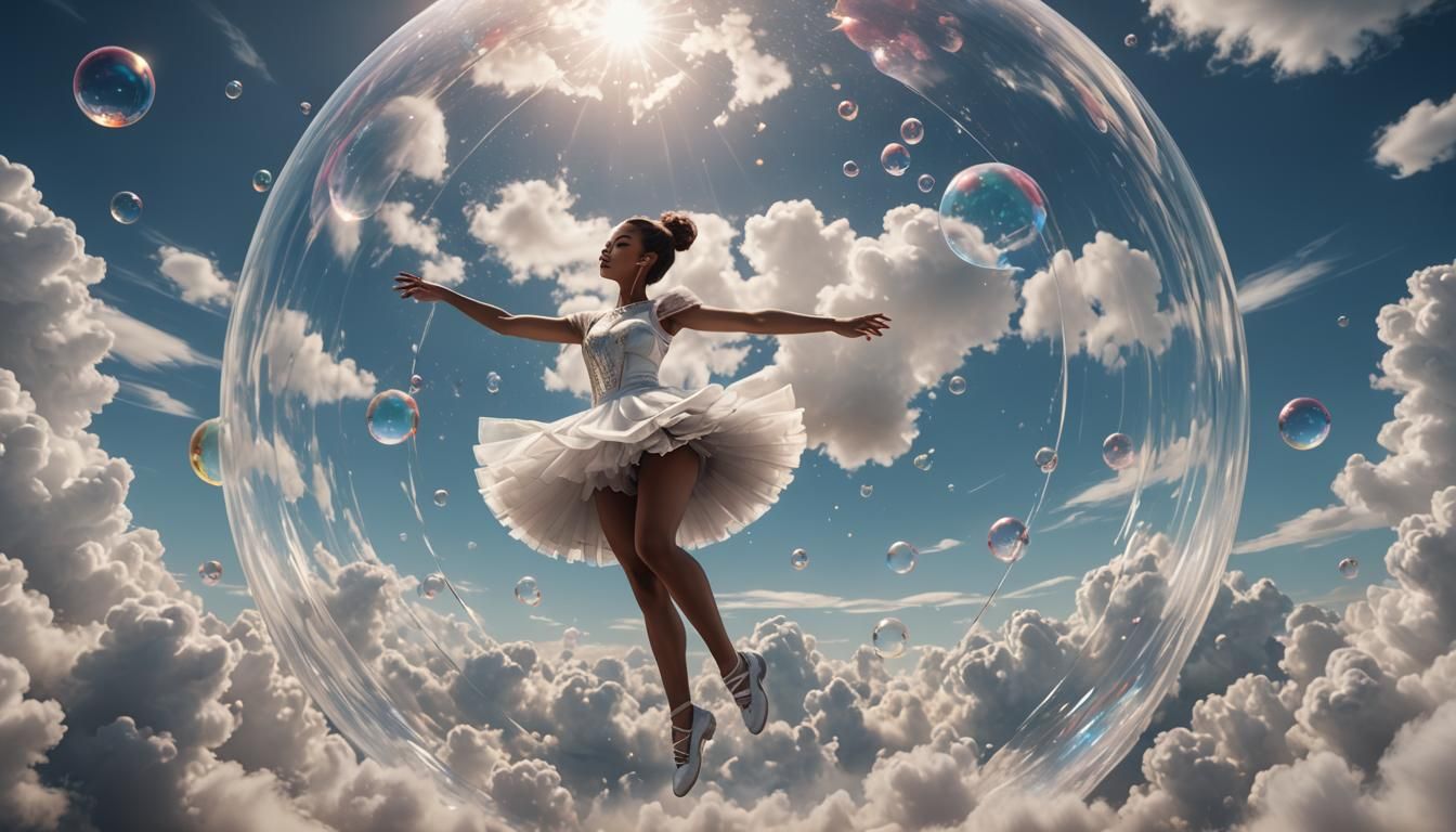Dancer light as a bubble