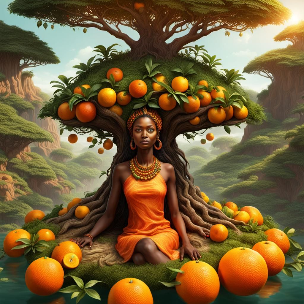 A photo realistic digital illustration of a floating island,...