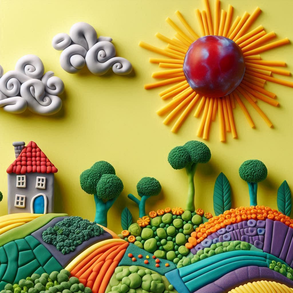 Plasticine landscape