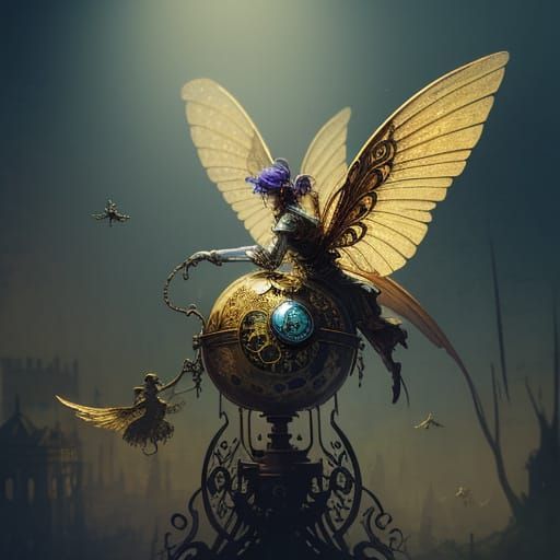 Steampunk Fairy in Grand Clock Tower