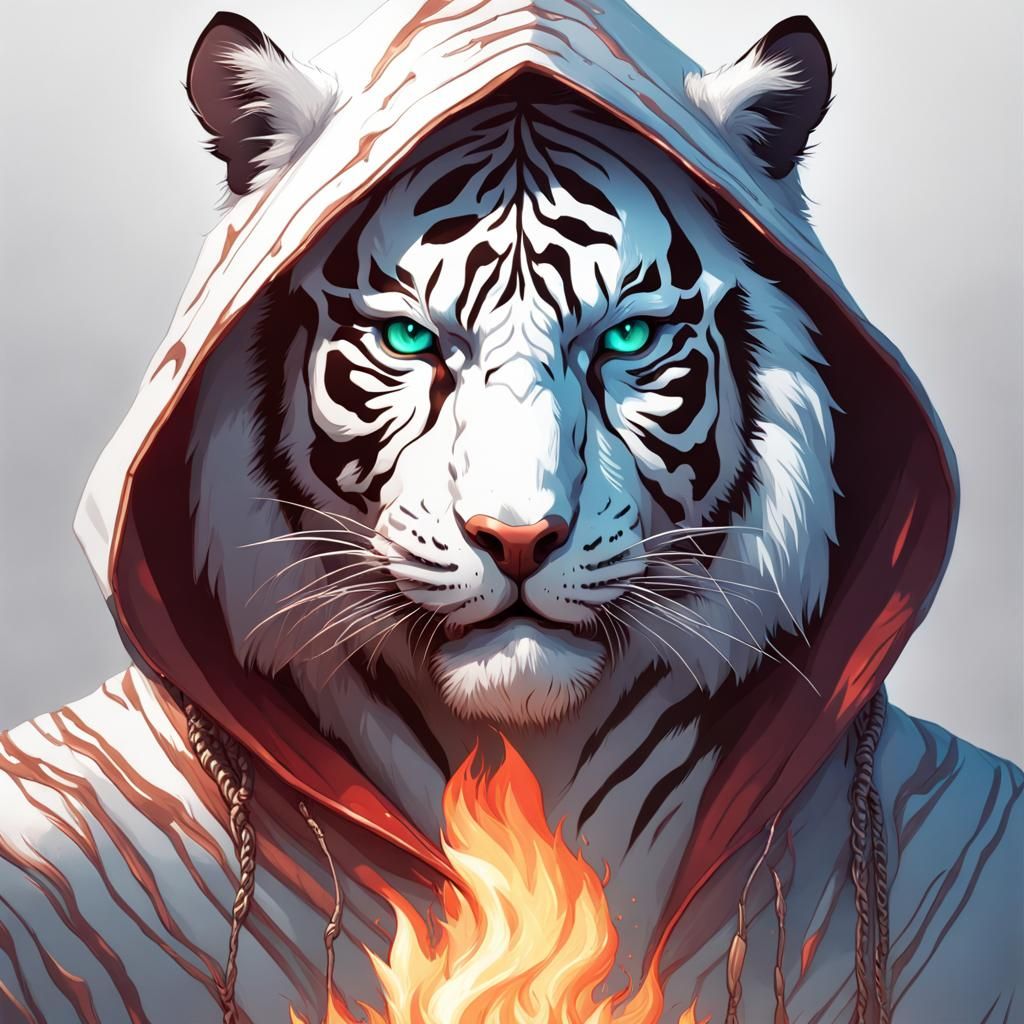 white tiger assassin  by @your_local_anime