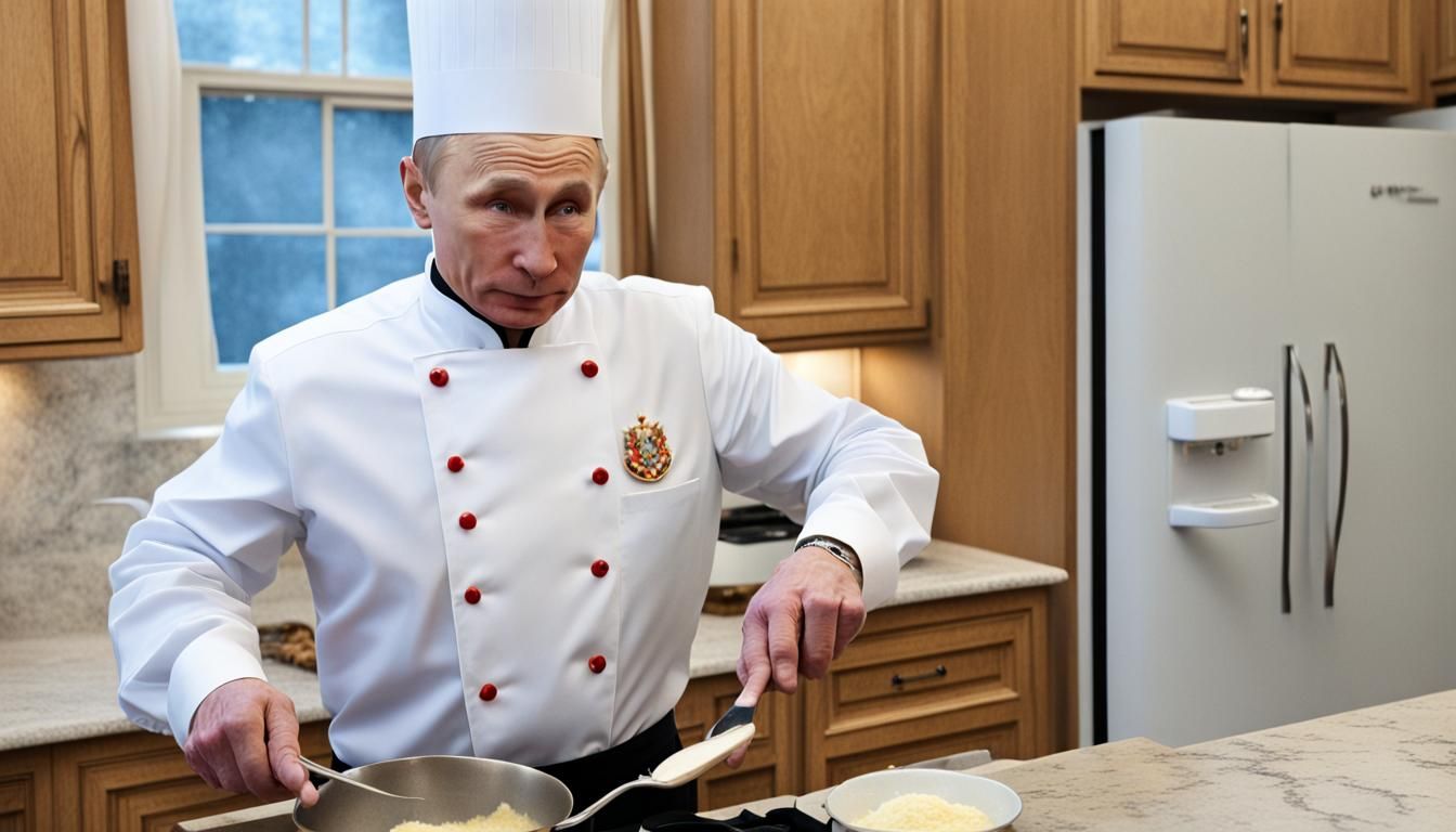 Vladimir Putin is cooking porridge in America