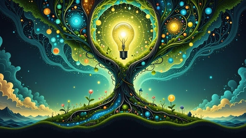 Tree of life/ light <lora:Enchanted craft:1.0> 