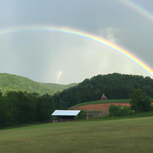 Beautiful Rainbow over gorgeous country vista
