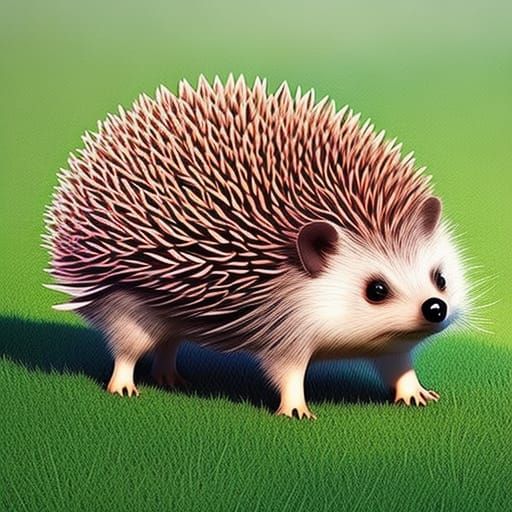 scared hedgehog on alert!! - AI Generated Artwork - NightCafe Creator