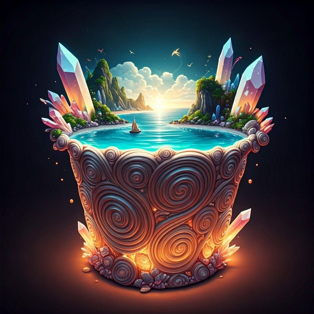 Ethereal Whimsy in a Glowing Bucket