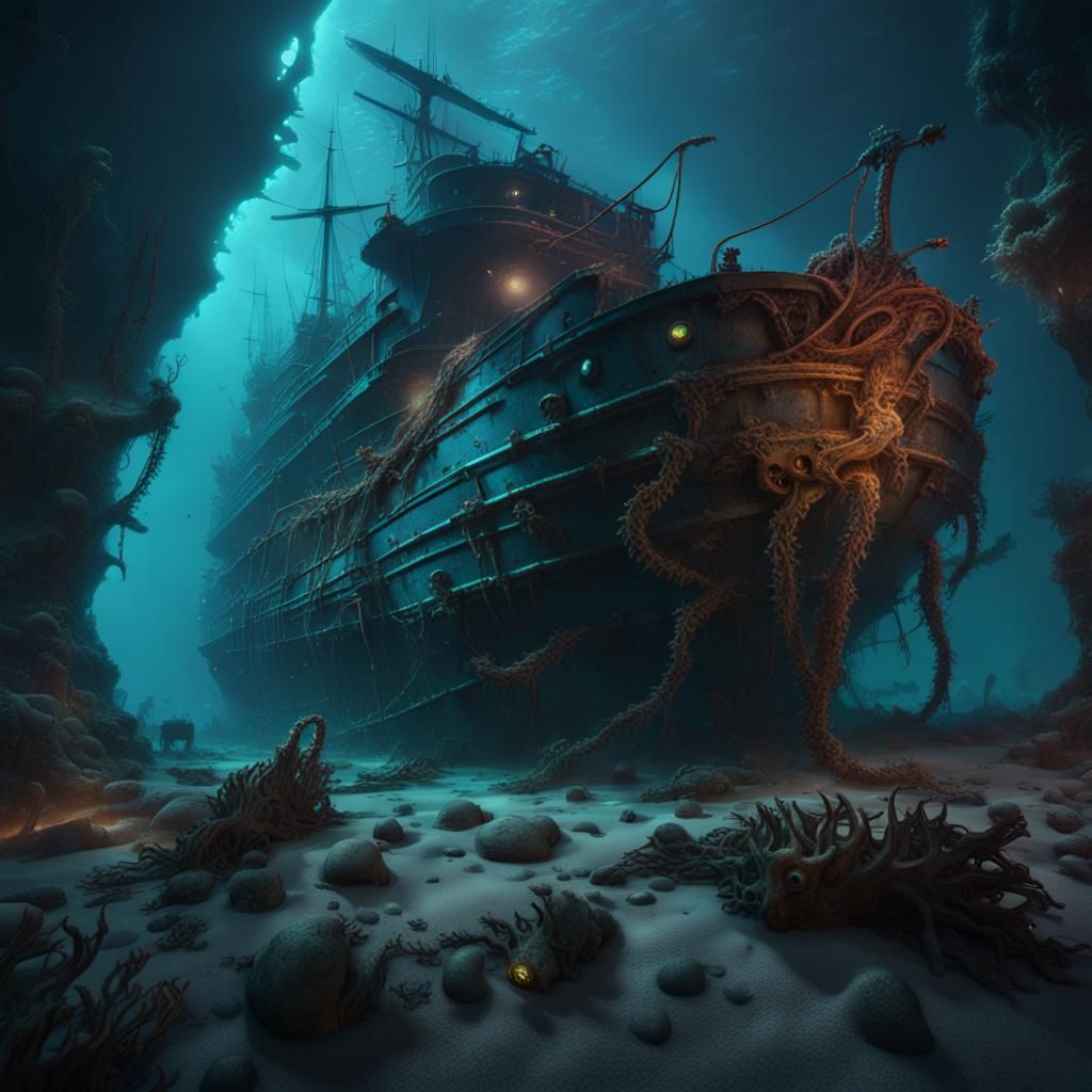 Mysterious ancient ship wreck  by @SolitaryWeaver
