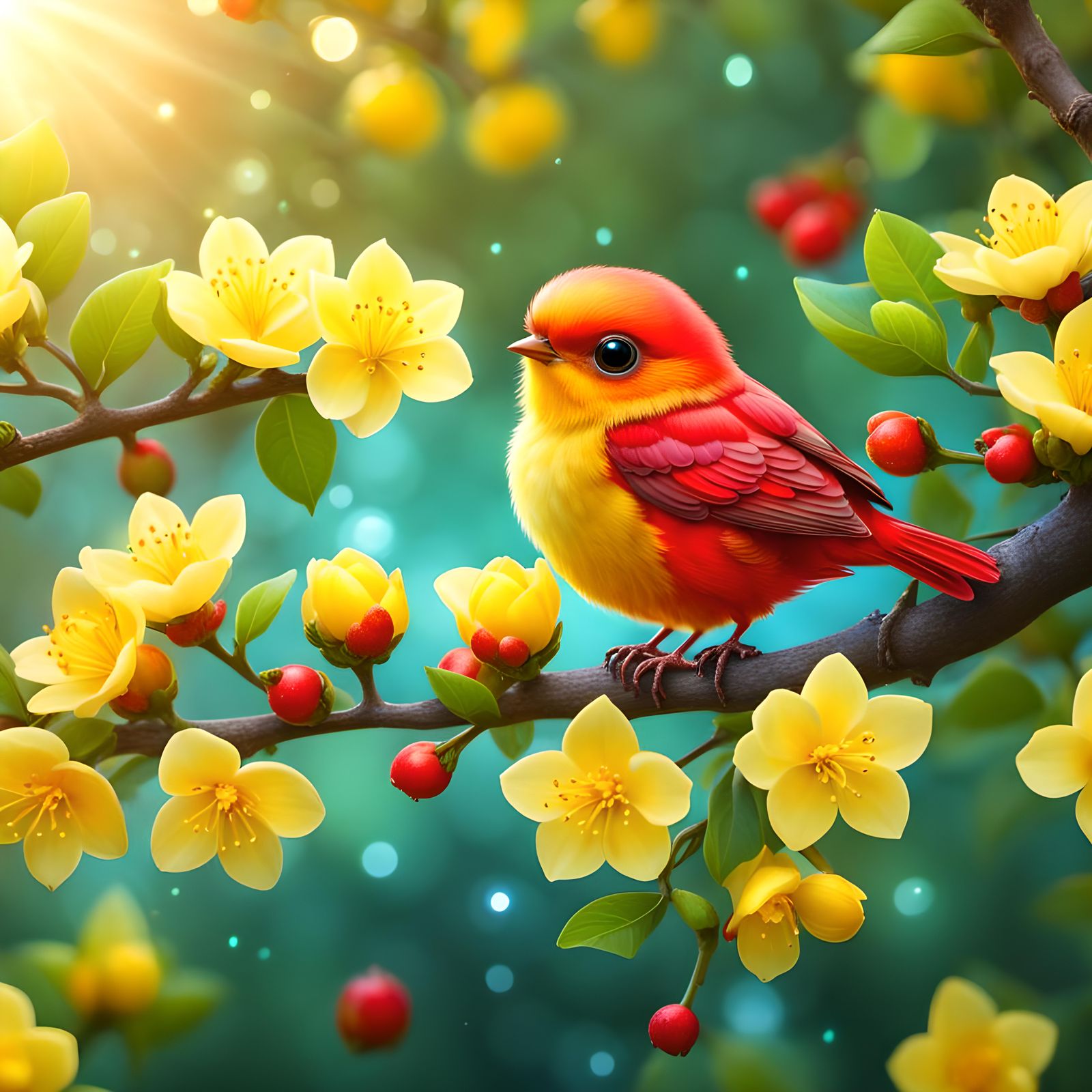  Spring Morning 🌻🐦🌻  by @Alicia Hopkins
