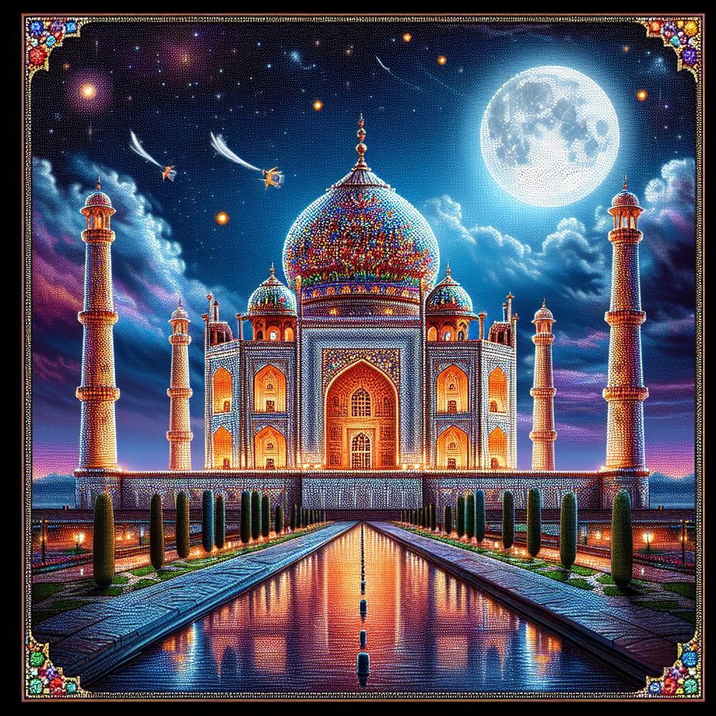 Taj Mahal Mosaic Art