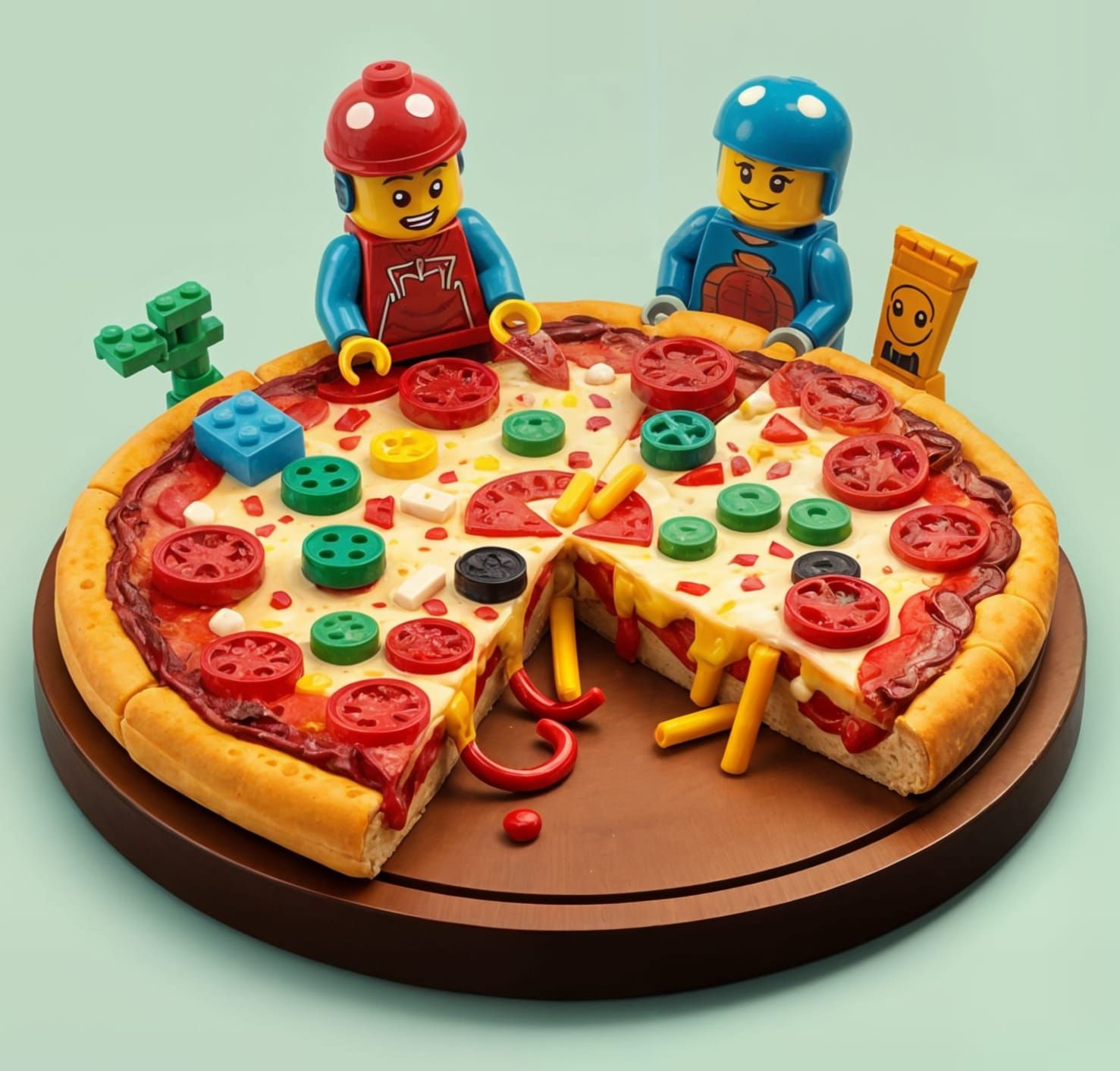 Lego Pizza  by @avionesplateados 