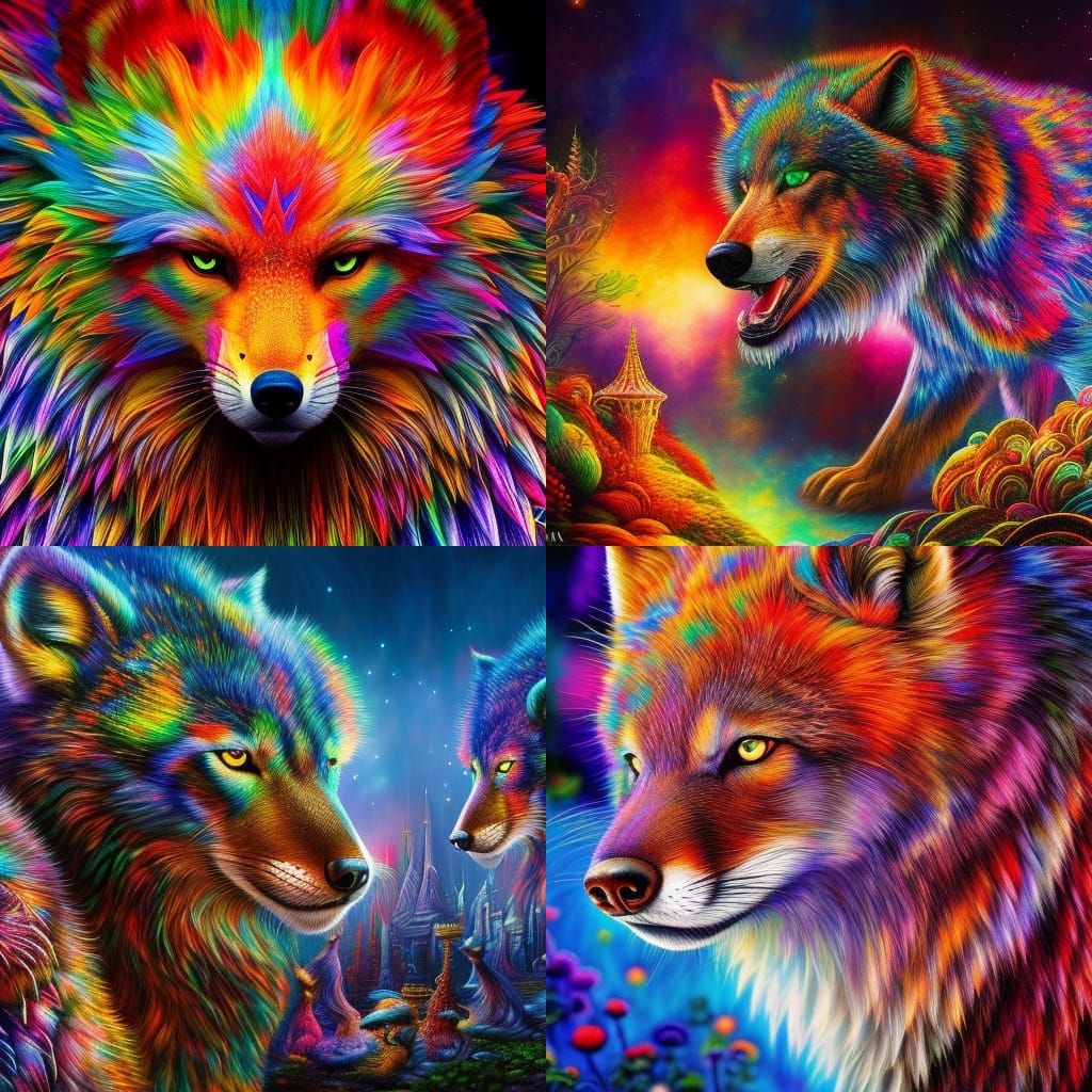 Alpha Wolf Digital Art by genXarts - Pixels