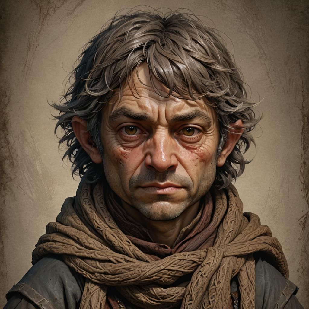 Grizzled Halfling Acolyte - AI Generated Artwork - NightCafe Creator