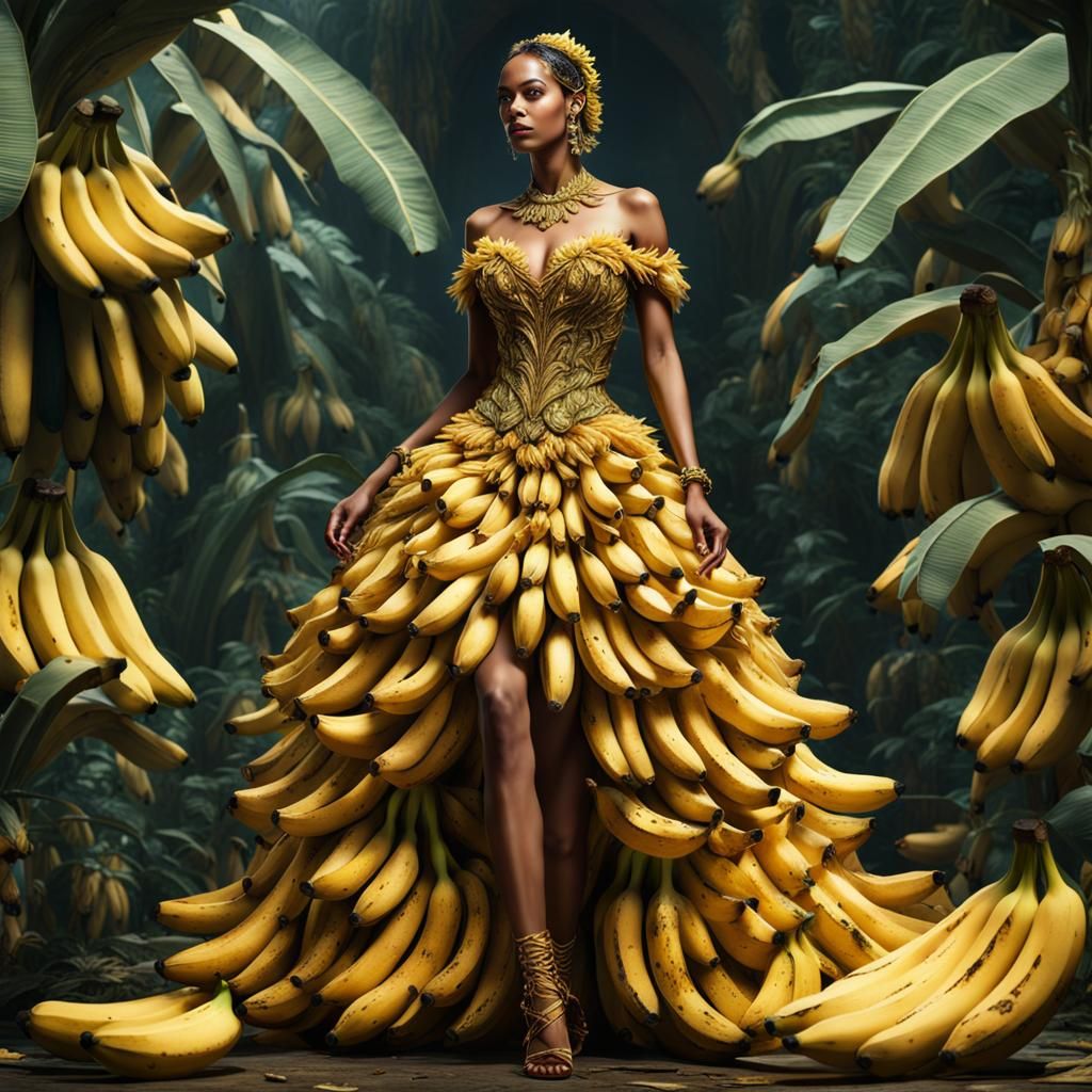 Banana Dress Woman  by @Quibbles