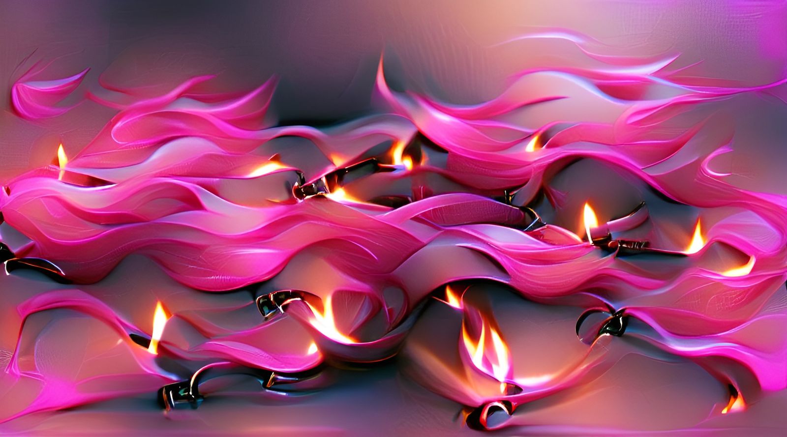 pink flames