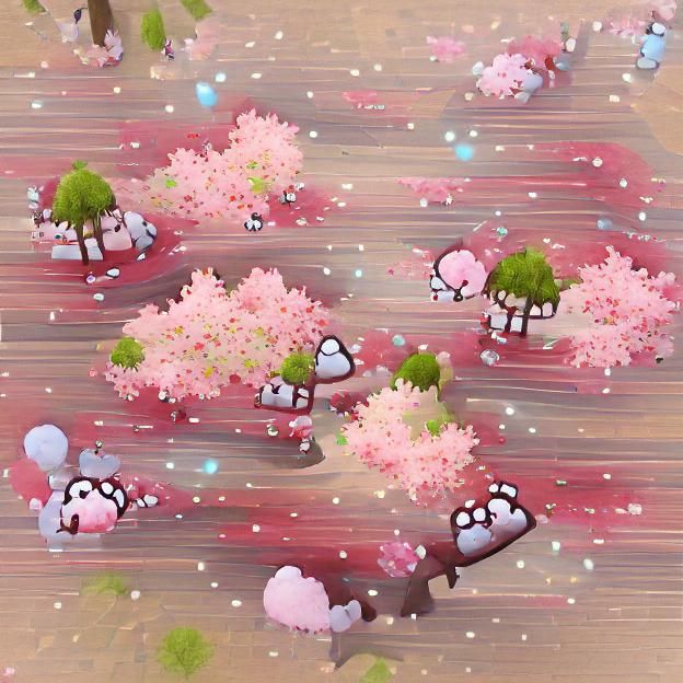 cute cherry blossom forest - AI Generated Artwork - NightCafe Creator