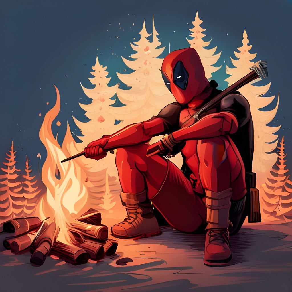 Deadpool enjoying his chimichangas - AI Generated Artwork - NightCafe  Creator