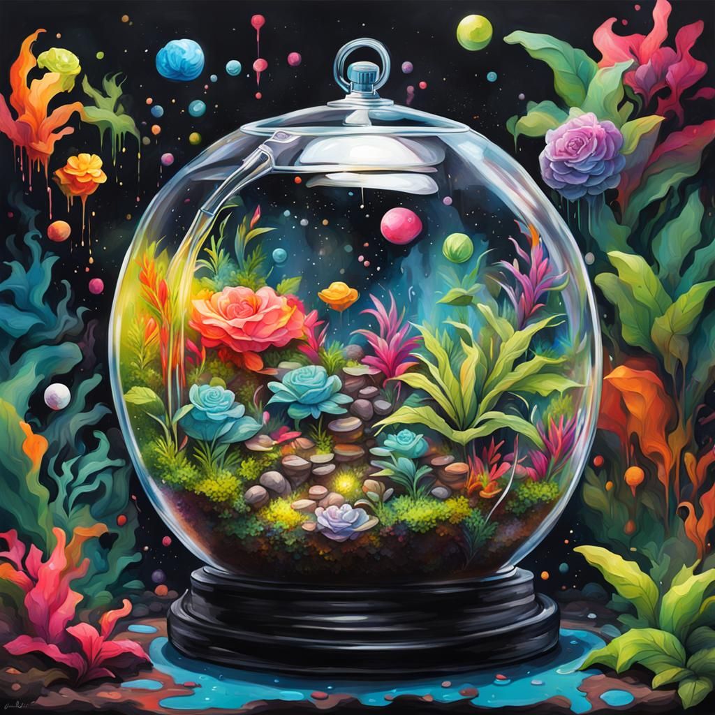 Rose terrarium - AI Generated Artwork - NightCafe Creator