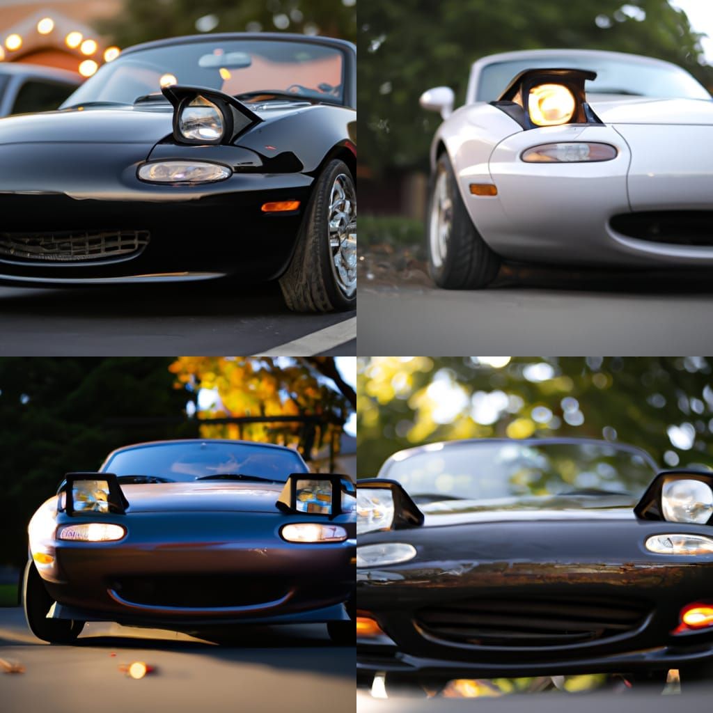 miata with pop up headlights - AI Generated Artwork - NightCafe Creator