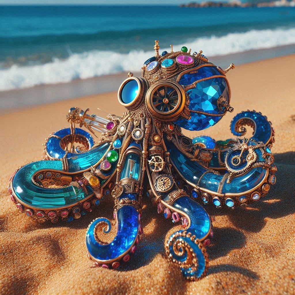 Steampunk octopus