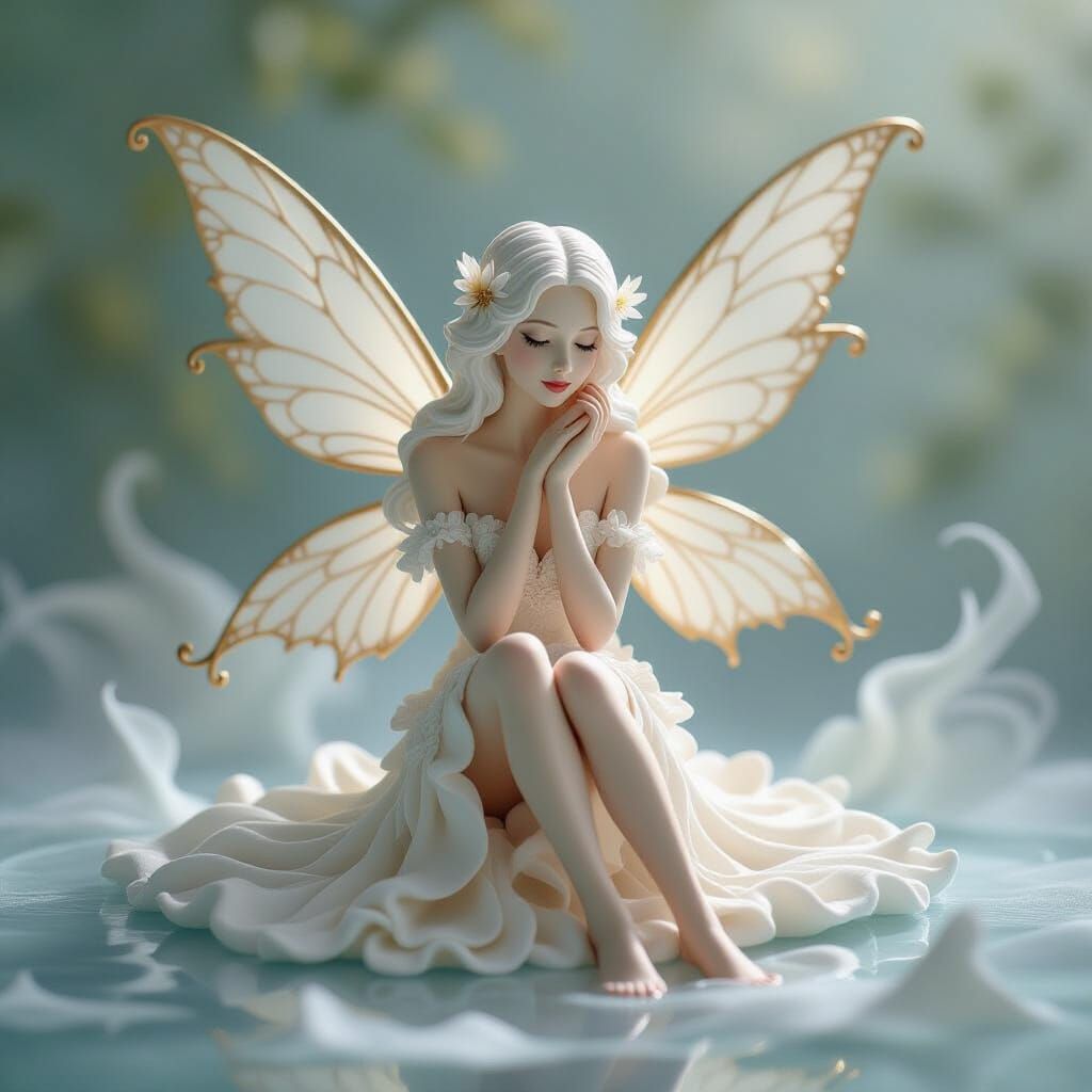 An elegant, breathtakingly bright fairy, spectacular in its beauty and the power of the calm it exudes, ...  by @R