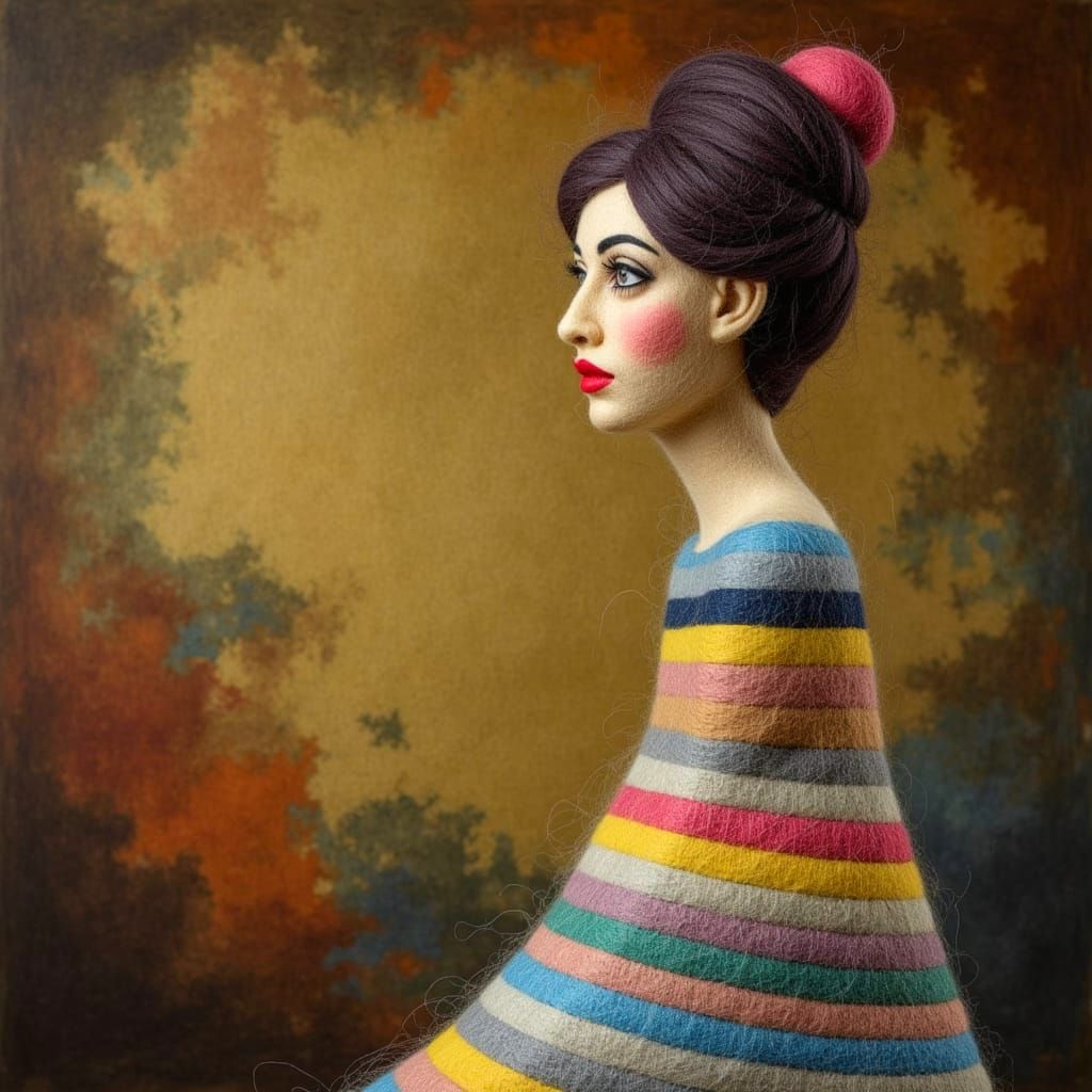 Portrait in wool: with start image