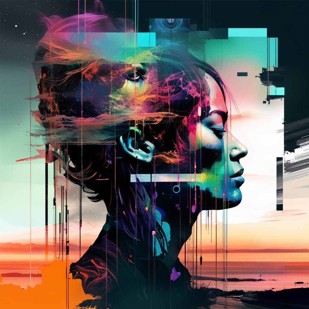 Glitch portrait.  by @Mezza