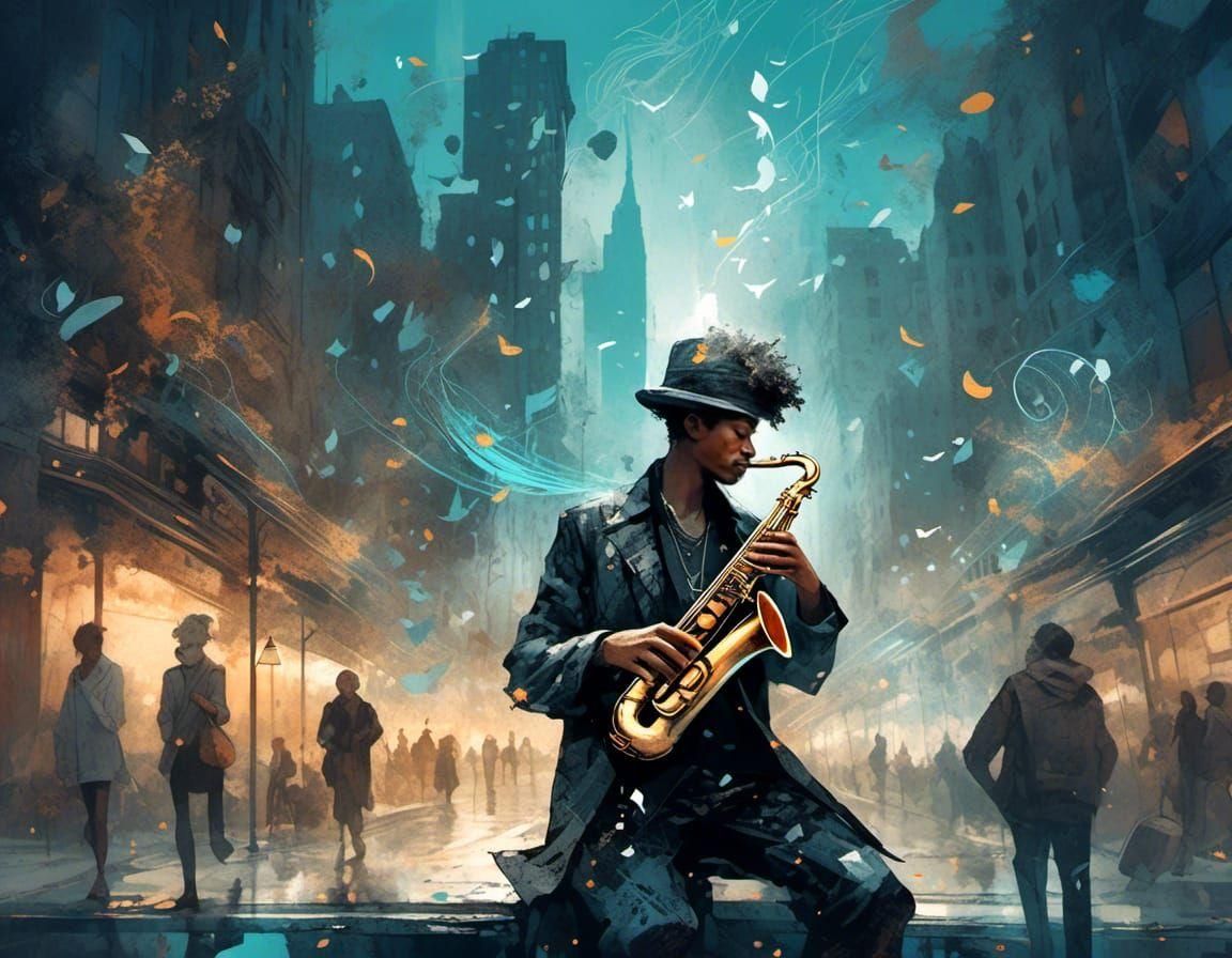 Sax on the streets of New York