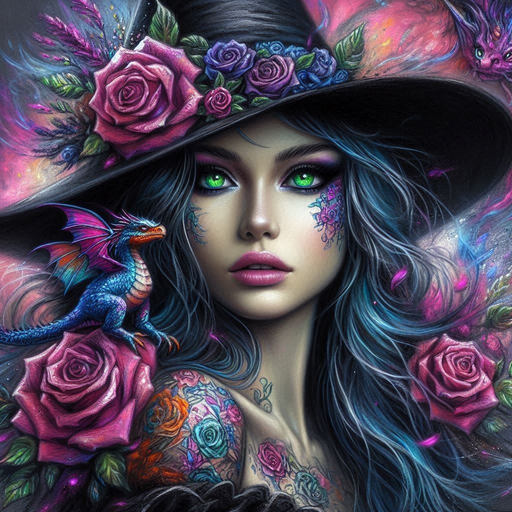 Dark Witch Belladonna and her Dragon spix