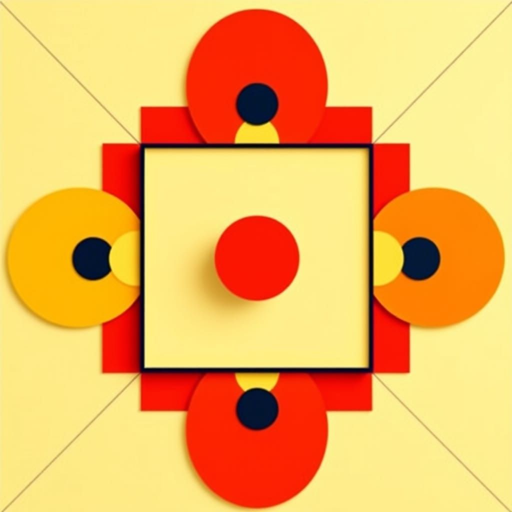 Squares and Circles Unite in Perfect Balance