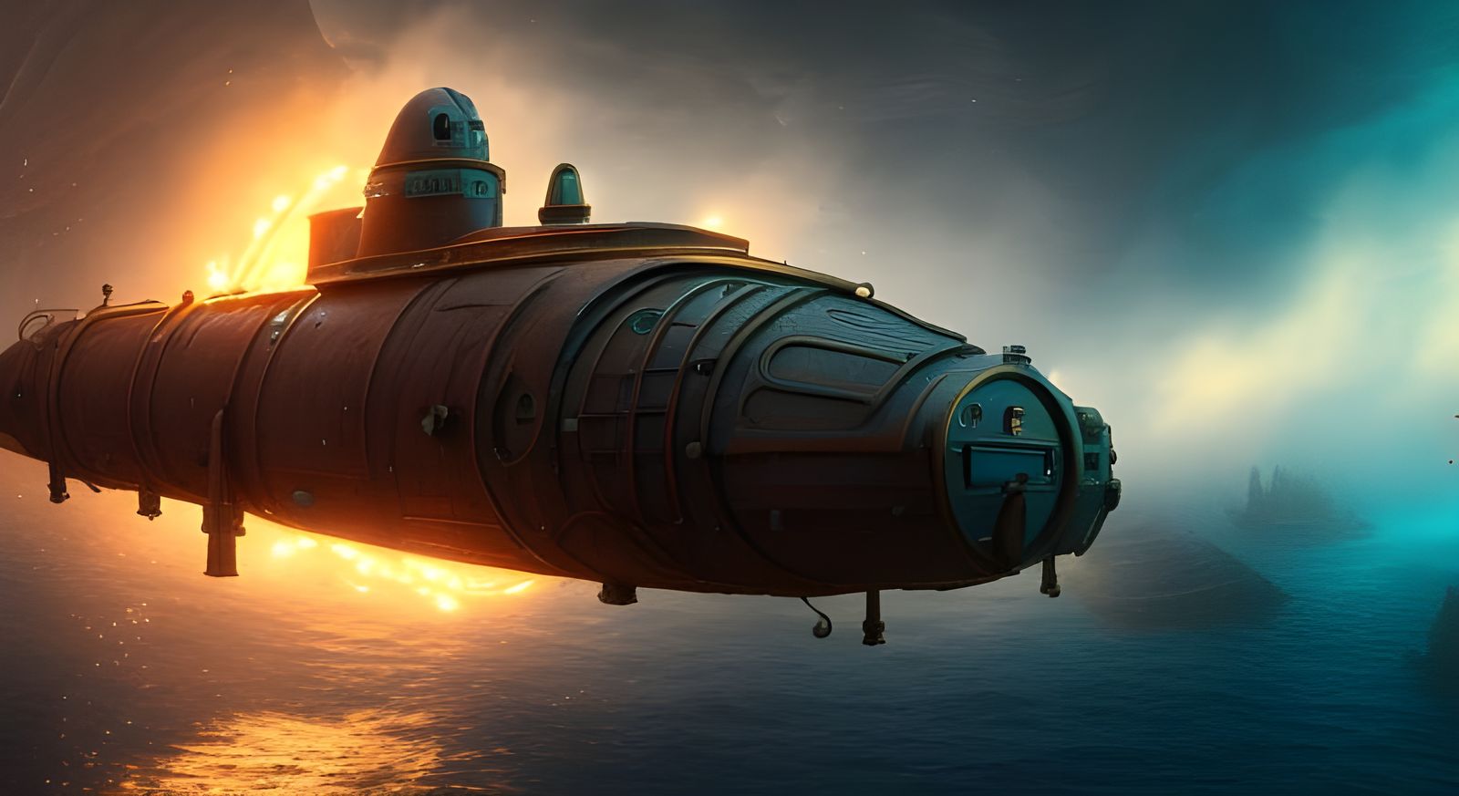 Iron Lung Submarine. AI Generated Artwork NightCafe Creator