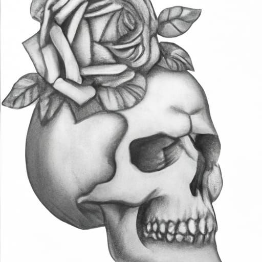 Skull and Rose by Dyslogistic on deviantART  Skulls drawing Cool skull  drawings Skull and rose drawing