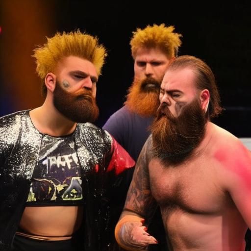 beard pulling wrestlers - AI Generated Artwork - NightCafe Creator